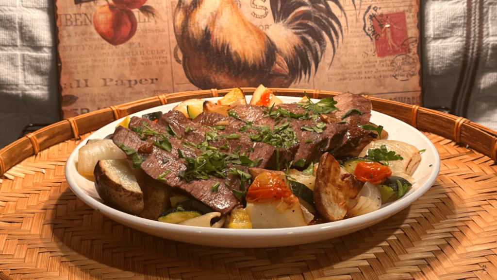 #127: London Broil Steak w/ Roasted Vegetables